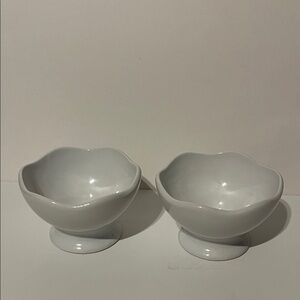 ND Exclusive Vintage White Scalloped Edge Candy Bowls|Cottagecore Trinket Dishes